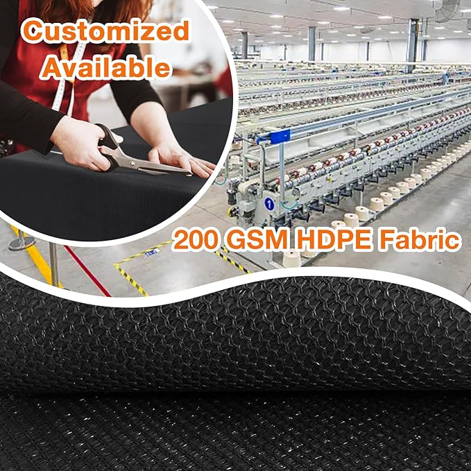 Artpuch Outdoor Pergola Shade Cover 13x15 FT Sun Shade Cloth with Grommets Black 90% UV Protection Canopy Patio Privacy Screen (Customized Available)