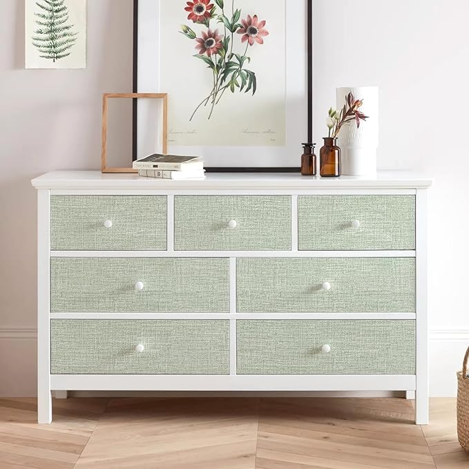 Amiya Grasscloth Wallpaper 17.3"x80" Sage Green Peel and Stick Faux Fabric