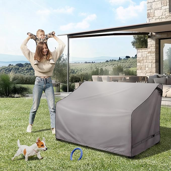 KylinLucky Outdoor Patio Sofa Cover fit 78 x 33 x 32 inch, 77 x 32, 76 x 31 Waterproof Weatherproof Heavy Duty 600D Garden Furniture Cover for Outside Sofa Couch