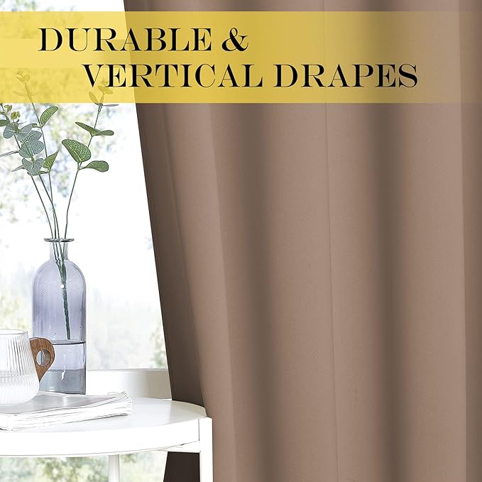 NICETOWN Blackout Doorway Curtain Drape 72 inch Long