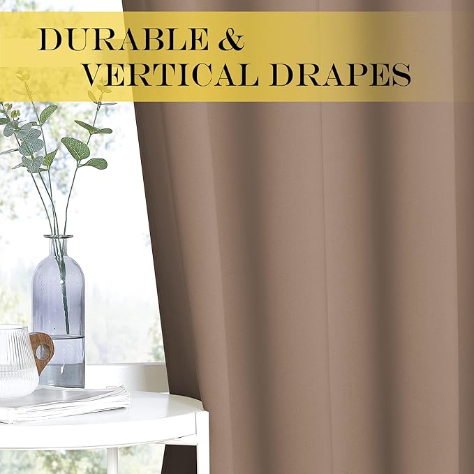 NICETOWN Blackout Curtains for Sliding Glass Door Room Divider Noise Reduce