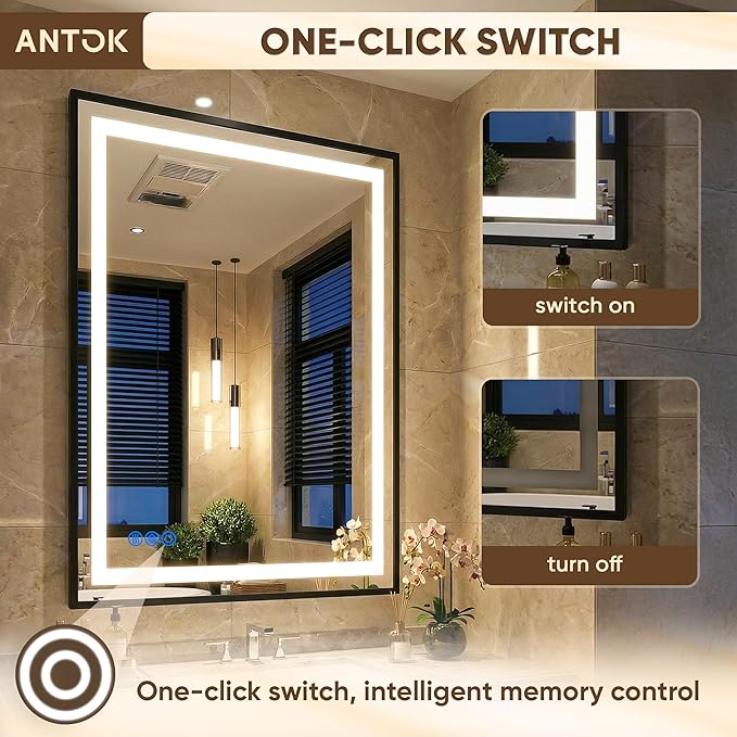 Antok 24X32 LED Bathroom Mirror