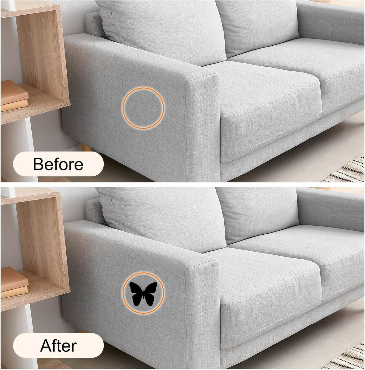 Repair Patches Repair Tape Self-Adhesive DIY Repair Patch Linen Gear Patch for Sofa, Furniture, Chair, Clothing,Tents,35x79 Inch,Black