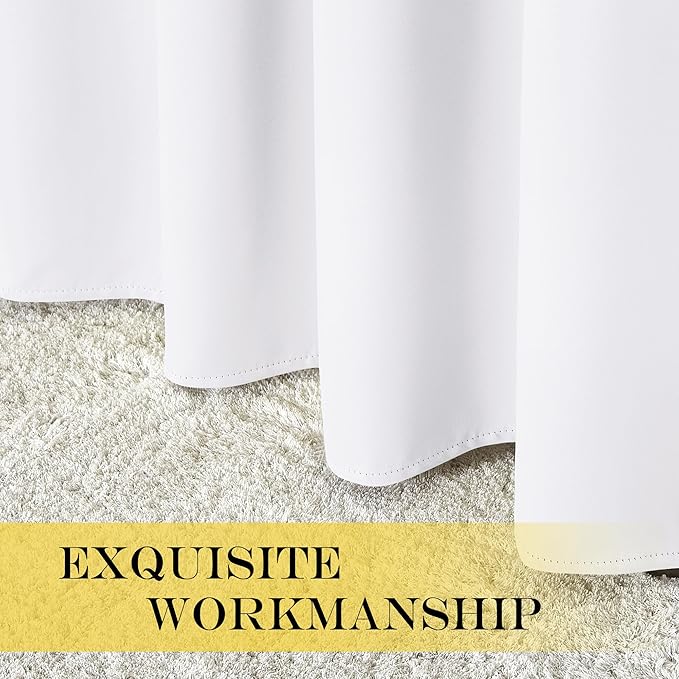 NICETOWN White Room Darkening Curtain 84 inches Long