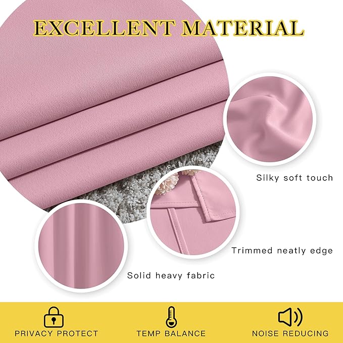 NICETOWN Blackout Curtains 84 Inch Length, Thermal Insulated Curtains