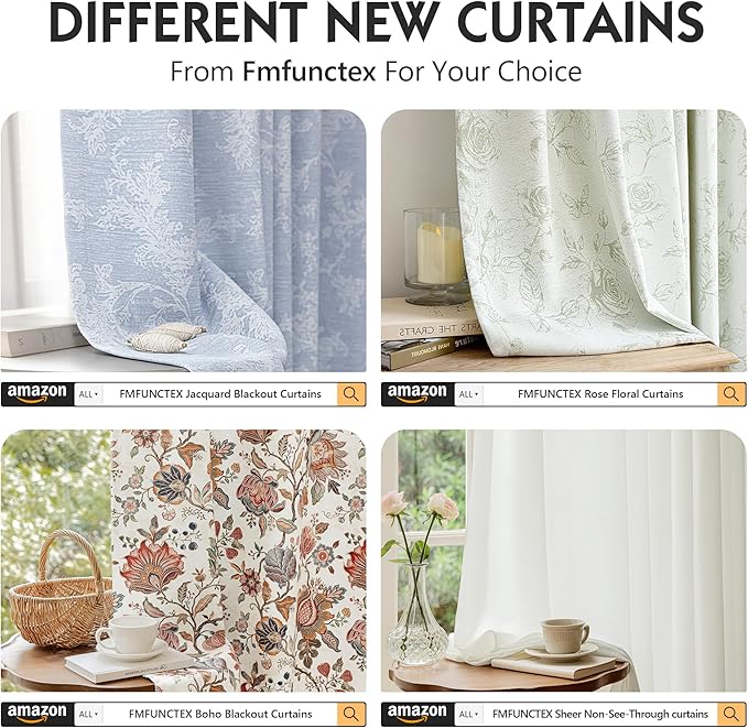 FMFUNCTEX 100% Brown Blackout Curtains