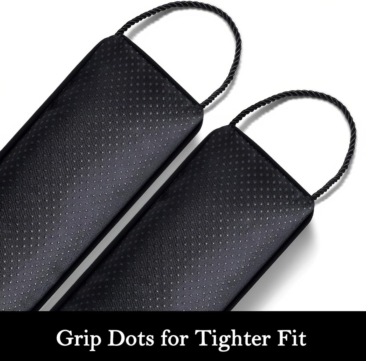 Sunolga 2-Pack 38" Door Draft Stopper Blocks Hot and Cold Air with Removable Washable Cover for Gaps Up to 3", All-Season Seal for Noise, Wind, Door Sweep for Bottom of Door, Home Essentials, Black