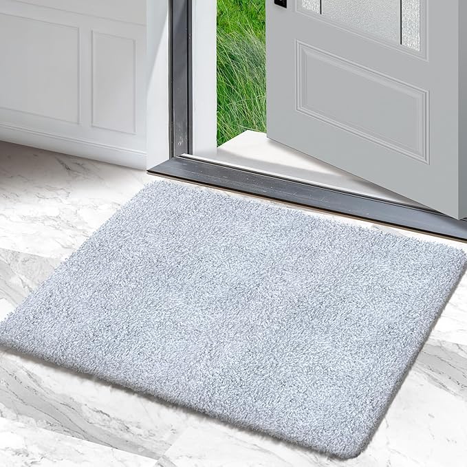Premium Microfiber Indoor Door Mat – 20"x30" Washable Entry Mat, Non-Slip, Waterproof Backing, Super Absorbent, Low Profile Entryway Doormat for Indoor Entrance