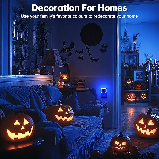 Sujeet Blue Night Light 4 Pack, Night Lights Plug into Wall 4-Pack, Nightlight