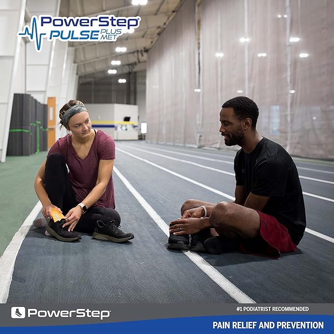 PowerStep Pulse Plus Met - Ball of Foot Pain Relief Shoe Insoles - Running Shoe Orthotics for Metatarsal Foot Pain, and Morton's Neuroma Relief - Made in The USA (M 8-8.5, F 10-10.5)