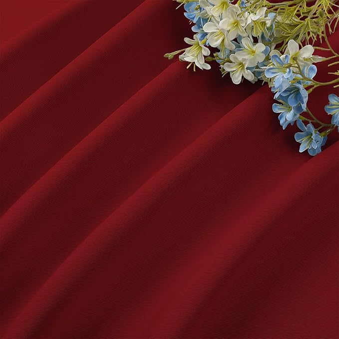 CUCRAF Red Blackout Curtains 54 inch Length 2 Panels Set, Rod Pocket Room