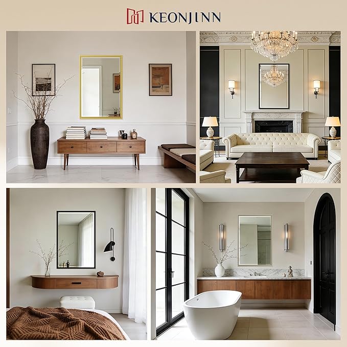 Keonjinn 42" x 36" Gold Mirrors