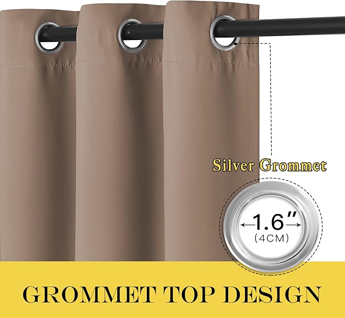 NICETOWN Grommet Blackout Curtain Panel
