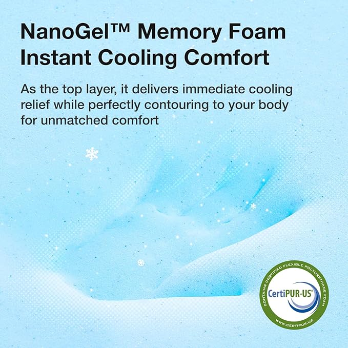 Novilla 12 inch Twin Memory Foam Mattress, Twin Size Gel Memory Foam Mattress for Cooling Night Sleep, Pressure Relief, CertiPUR-US Certified