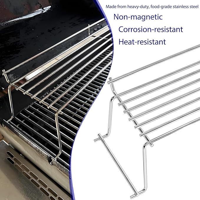 Warming Rack for Weber Genesis 300 Series(2007-2016), Genesis E310, E320, E330, S310, S320, S330, Stainless Steel Grill Parts Replacement for Weber 65054, 81323, 62749