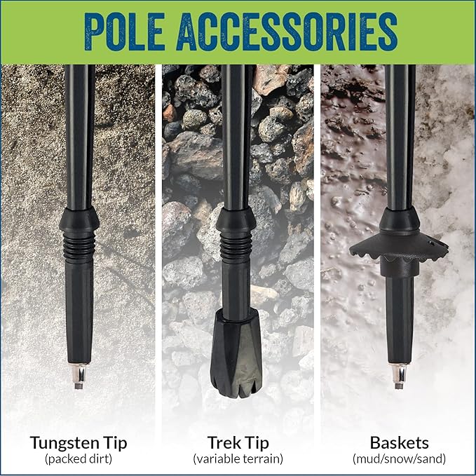 York Nordic Hiking & Walking Poles - Cushion Foam Grips w/Nordic Strap - Lightweight, Adjustable, and Great for Balance -2 Pieces w/Flip Locks, and Travel Bag - Heights 5'4"-6'2"