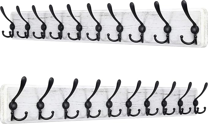 SKOLOO Rustic Large Wall Mounted Coat Rack-38.6'' Long Coat Rack