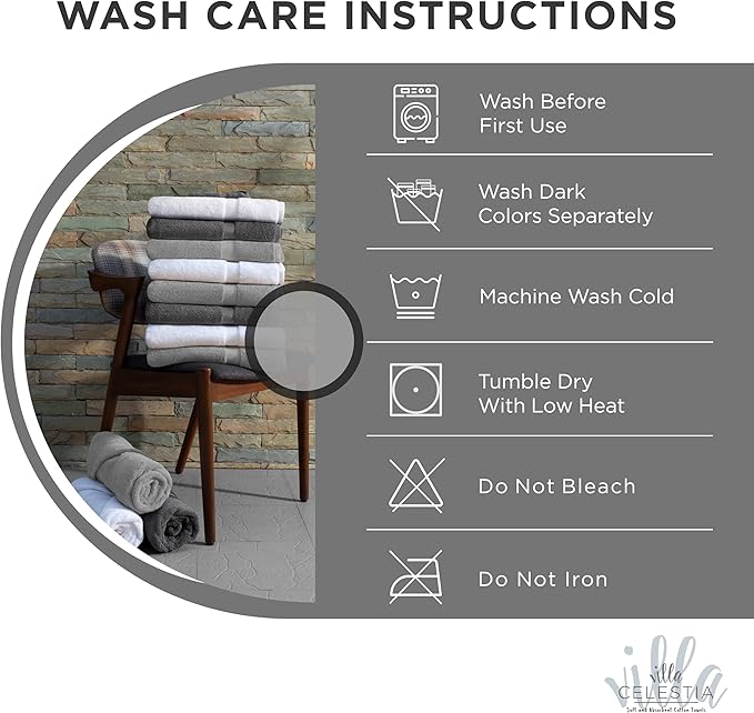 100% Cotton Hand Towel Set of 4, (16 x 28 inches) Sustainable, Soft, Highly Absorbent, Quick Drying, Combed Cotton Hand Towels Pack of 4 Ideal for Hotels, Spa, Bathroom, Dorm, Grey