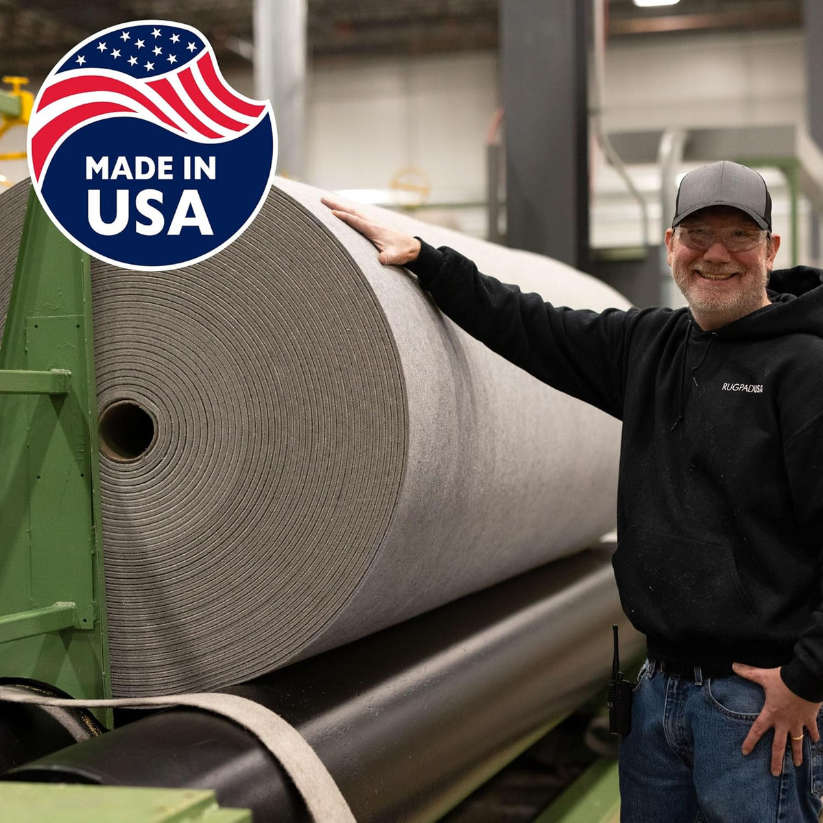 RUGPADUSA - Eco-Plush - 8' Square - 1/2" Thick - 100% Felt - Luxurious Cushioned Rug Pad - Available in 3 Thicknesses, Many Custom Sizes