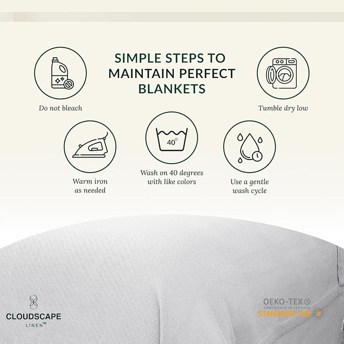 Herringbone Cotton Twin Blanket for Couch, Bed,Sofa, Home Decor, Soft, Lightweight, All-Season Bed Blanket, 68 x92, White