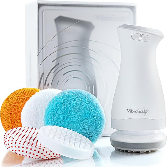 Vibro Sculpt PRO Anti-Cellulite Body Sculptor for Lymphatic Drainage - Micro Vibration Technology - Wireless & Lightweight Ergonomic Massage Gun for Women – Built for Toning & Smoother-Looking Skin