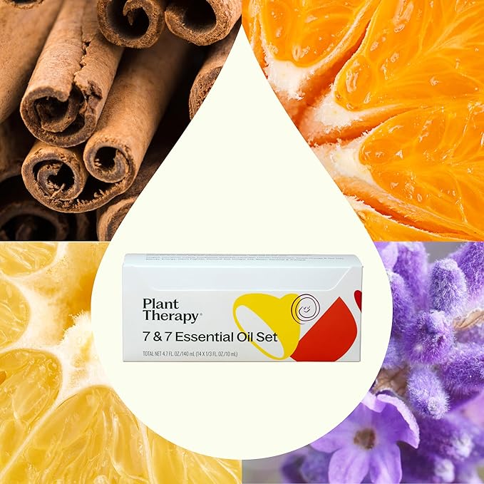 Plant Therapy 7 & 7 Essential Oils Set 7 Single Oils: Lavender, Peppermint & More, 7 Synergy Blends 100% Pure, Undiluted, Natural Aromatherapy, Therapeutic Grade 10 mL (1/3 oz)