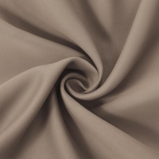LEMOMO Cappuccino Blackout Curtains 66 x 63 Inch Length/Set of 2 Curtain