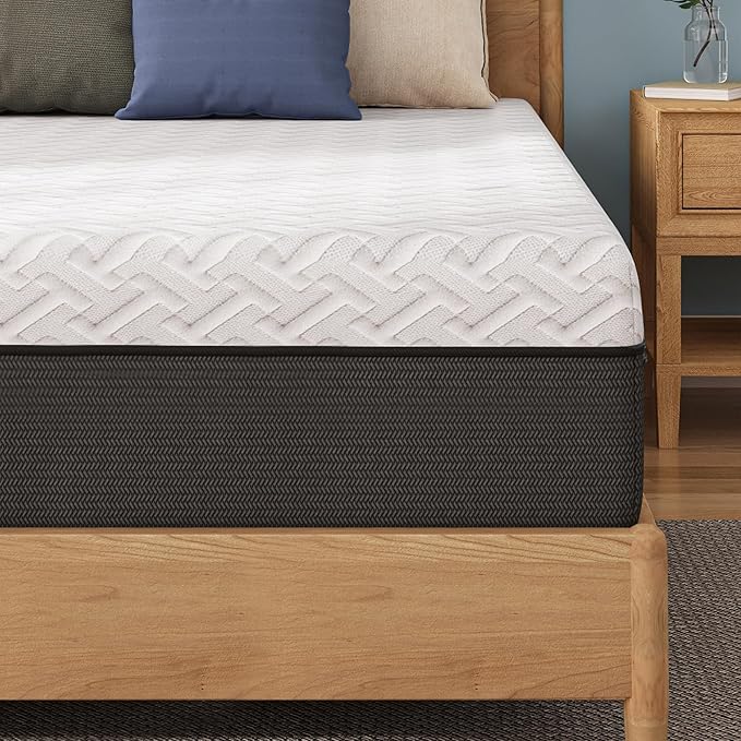 12 Inch Full Green Tea Memory Foam Mattress for Cool Sleep & Pressure Relief, Bed in a Box, Removable Cover No Fiberglass, CertiPUR-US Certified