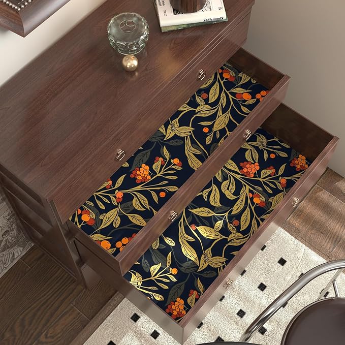 Dark Floral Wallpaper Peel Stick, Vintage Botanical Removable Contact Paper