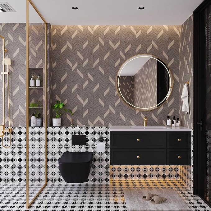 BOMENG Herringbone Peel & Stick Wallpaper