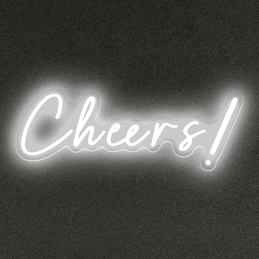 Cheers Neon Signs Cheer Sign for Bar Light Sign for Wall Decor USB Powered Neon Sign for Bar Club Gaming Room Home Birthday Party Decor Sign Gift White (18.5 * 6.69in)