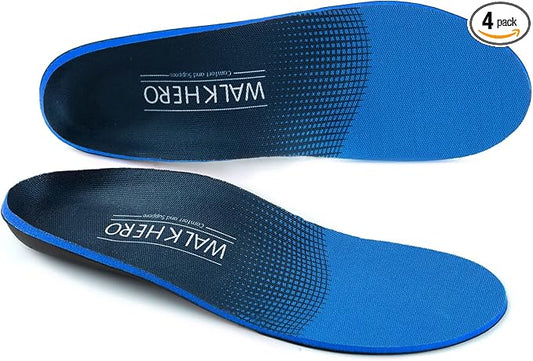 Arch Support Inserts for Men Women - Plantar Fasciitis High Arch Support Insoles, Orthotics Shoe Inserts for Flat Feet, Foot Pain Relief Shock Absorption and Cushioning (Mens 15-15 1/2)