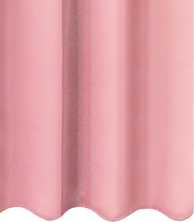 LEMOMO Blackout Curtains 66 x 84 inch/Pink Curtains Set of 2 Panels/Thermal