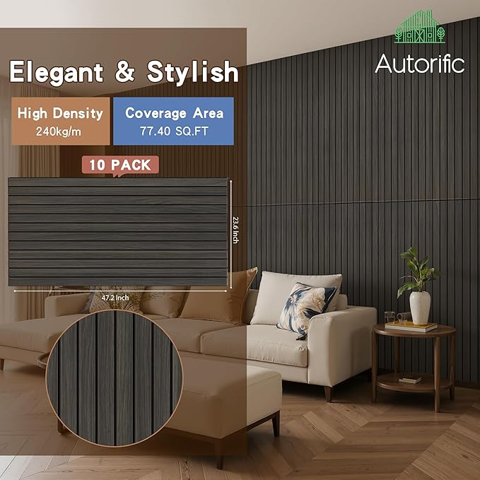 Wood Veneer Acoustic Panels, 4 Pack 47.2”x23.6” Sound Panels, Decorative Large
