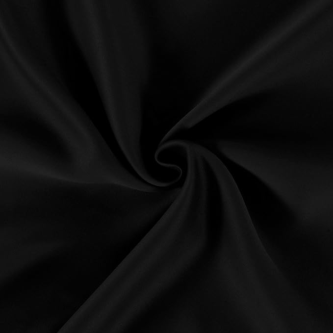 LEMOMO Black Blackout Curtains 34 x 54 Inch Length/Set of 2 Curtain