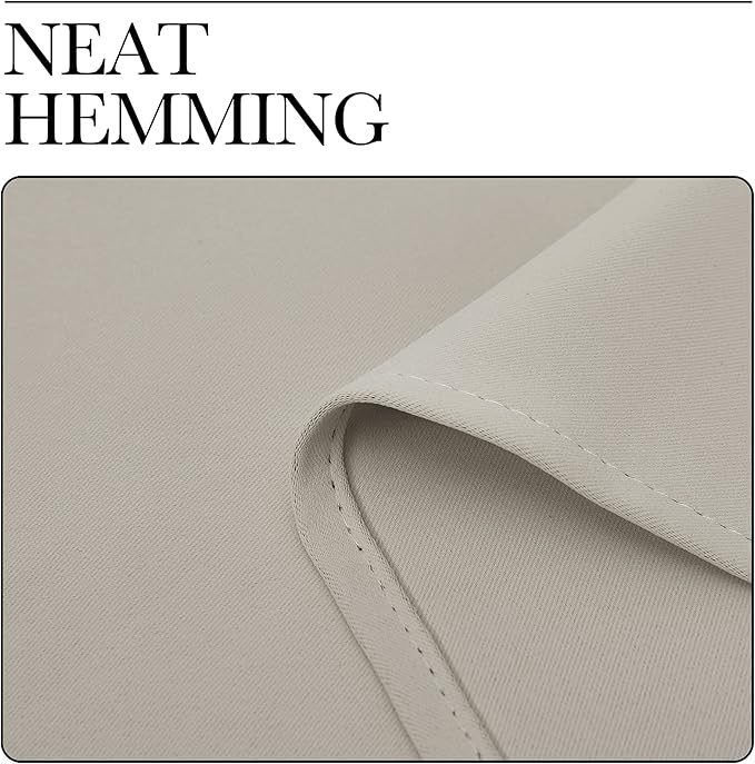 NICETOWN Natural Room Darkening Curtains 102" Long