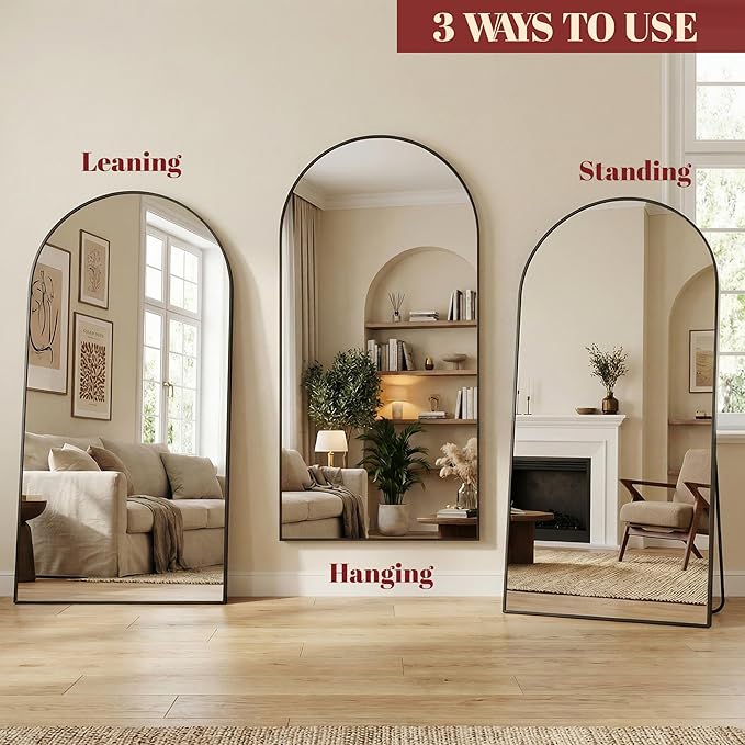 Suidia 88"x44" Arched Full Length Mirror