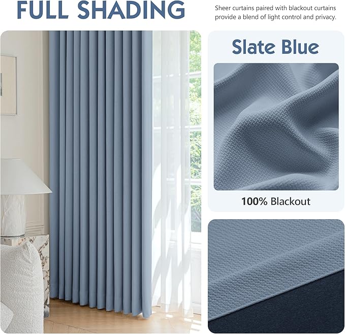 FMFUNCTEX 100% Blackout Curtains