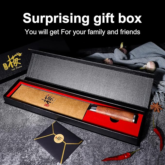 5 Inch Kitchen Paring Knife,Germany High Carbon Stainless Steel Professional Knife, Ultra Sharp,Hand-forged with Brazilian Rosewood,Gift Box