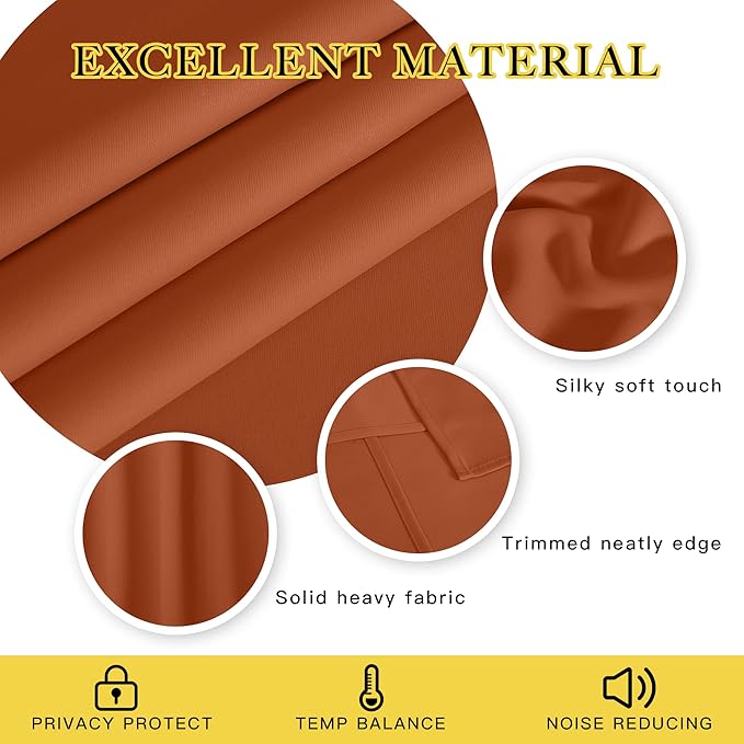 NICETOWN Blackout Curtains 84 Inch Length, Thermal Insulated Curtains