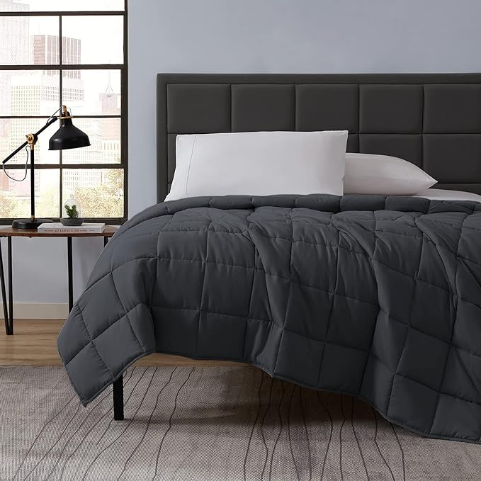 L'AGRATY Weighted Blanket - 40"x60" 10lbs Breathable Weighted Heavy Blanket Microfiber Material with Glass Beads or All-Season Summer Fall Winter