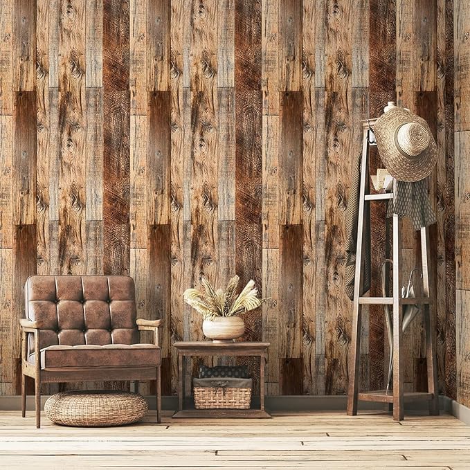 TANONE Wood Contact Paper Kitchen Peel and Stick Wallpaper, Self Adhesive
