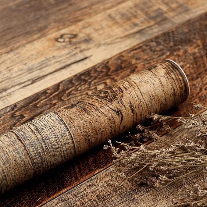 TANONE Wood Contact Paper Kitchen Peel and Stick Wallpaper, Self Adhesive