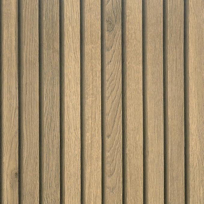 VEELIKE Natural Light Oak Wood Slat Peel and Stick Wallpaper Wood Panel