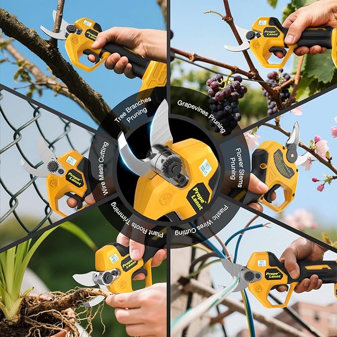 Pruning Shears for Dewalt 20V Battery – Electric Pruning Shears for Gardening, SK5 High-Carbon Steel Blade, 0.8-1.5" Cutting Capacity, LCD Display (Tool Only, No Battery)