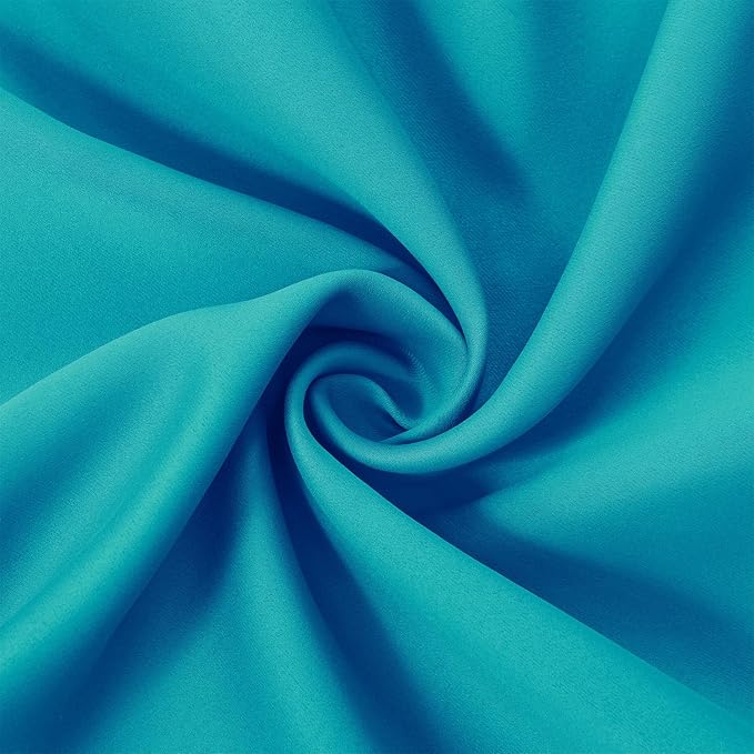 LEMOMO Teal Thermal Blackout Curtains/52 x 95 Inch/Set of 2 Panels Room