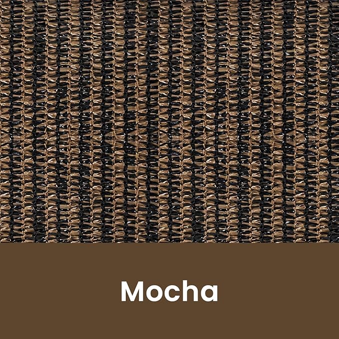 8'W x 6'H Mocha Patio Shades Roll up Outdoor Roller Shade Crank Wand Blind