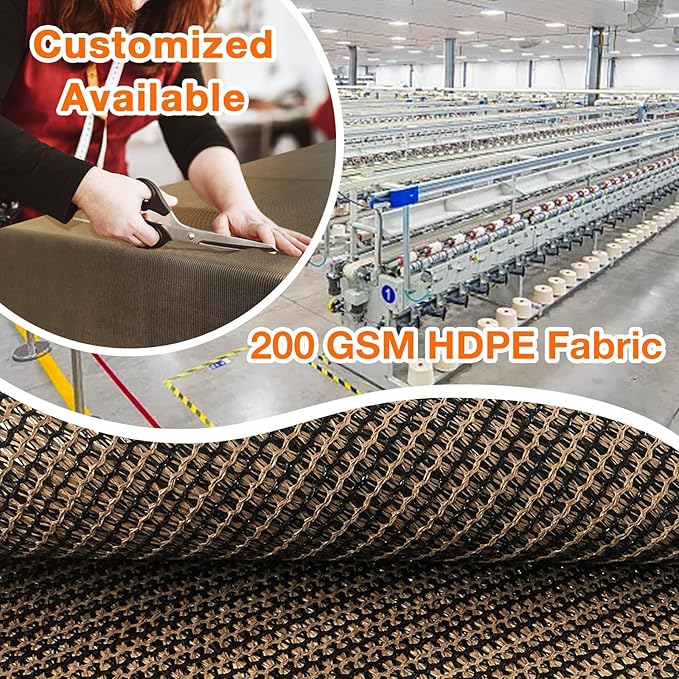 Artpuch Outdoor Pergola Shade Cover 9x17 FT Sun Shade Cloth with Grommets Mocha 90% UV Protection Canopy Patio Privacy Screen (Customized Available)