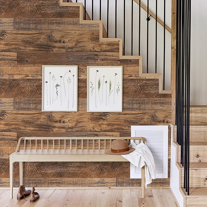TANONE Wood Contact Paper Kitchen Peel and Stick Wallpaper, Self Adhesive