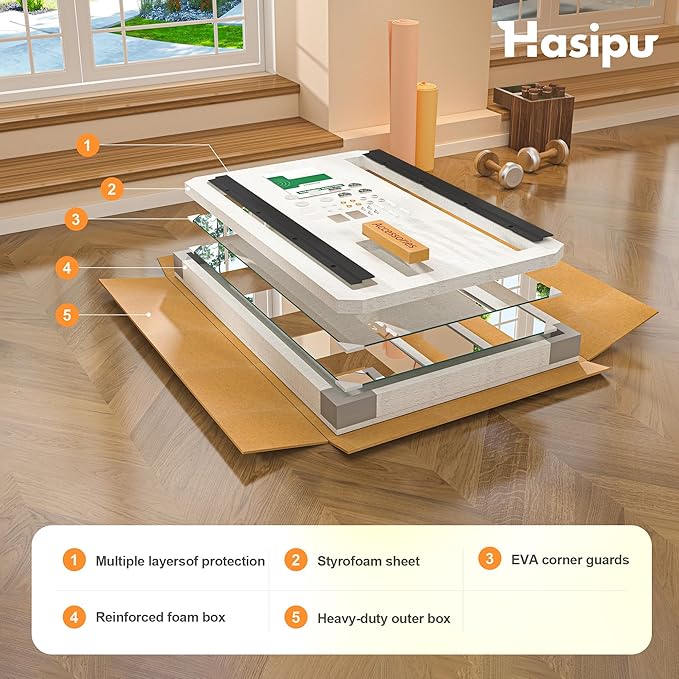 Hasipu 2 Pcs 55''x17'' Home Gym Mirror Large Full Length Wall Mounted Full Body Mirror for Yoga Dance Fitness Exercise Studio Bedroom Garage, Frameless Tempered Glass Workout Mirrors Black Rectangular